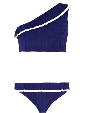 Tabula Rasa Aracari one-shoulder Bikini in Blue XS